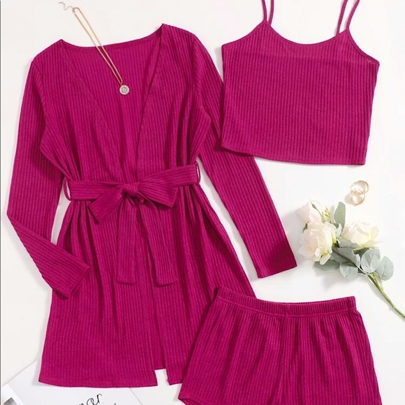 SHEIN Other - Knitted Pajama and Robe set